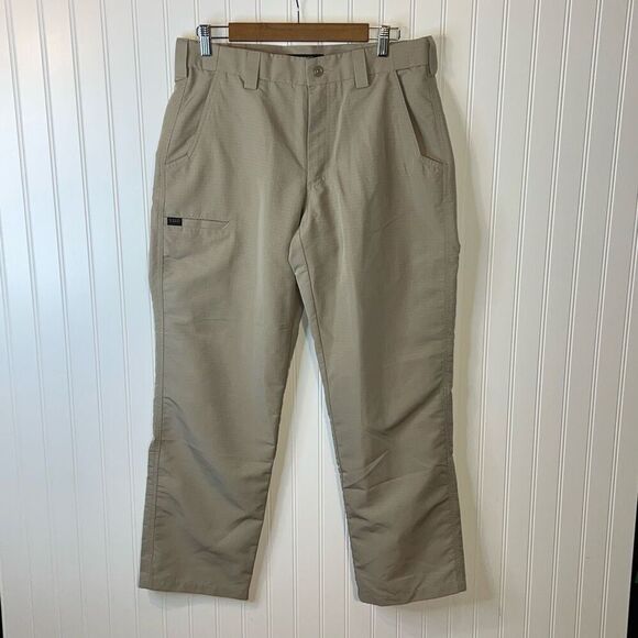 5.11 Tactical Chino Pants Mens Size 32x30 Khaki Military Straight Flat Front - Picture 1 of 8